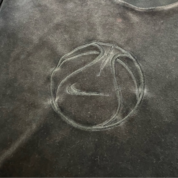 Vintage 90’s Nike Charcoal Team Sports center swoosh Crewneck velour sz L - Picture 3 of 11